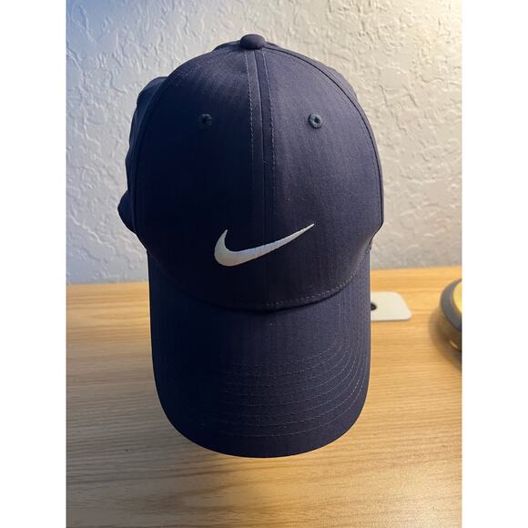NIKE Legacy 91 Dri-fit Unisex 6 panel Cap Navy Blue Adjustable One Size Hat - Picture 2 of 9